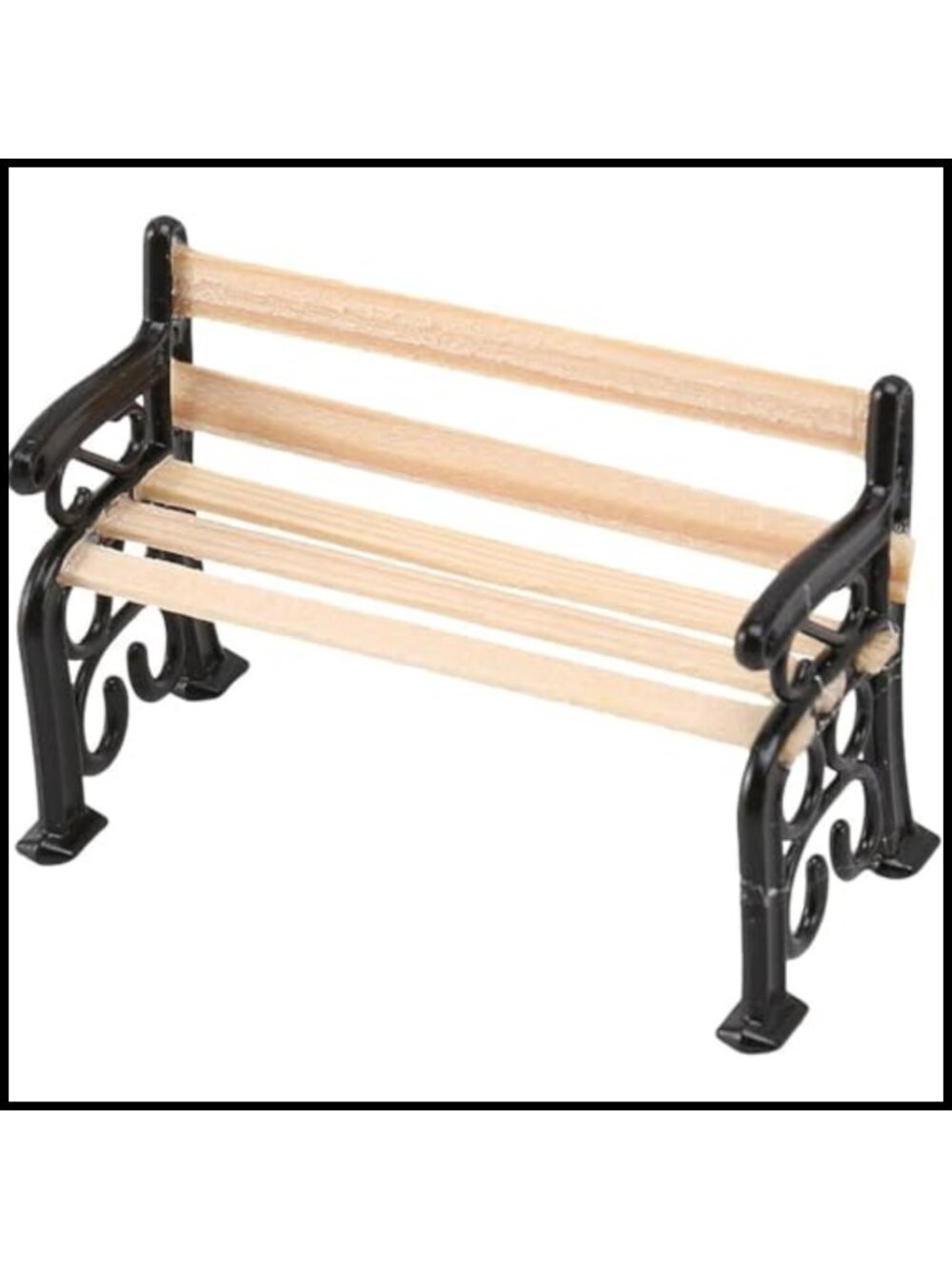 1/24 Scale Miniature Park Bench Wood Dollhouse Décor